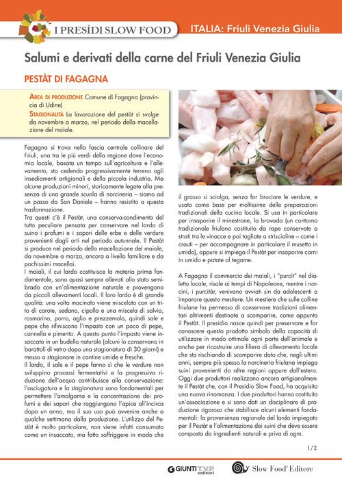 I presìdi Slow Food in Italia: salumi e derivati della carne del Friuli Venezia Giulia
