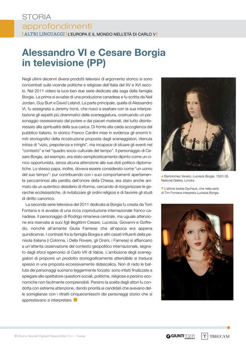 Alessandro VI e Cesare Borgia in televisione (PP)