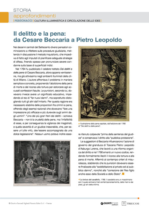 Il delitto e la pena: da Cesare Beccaria a Pietro Leopoldo