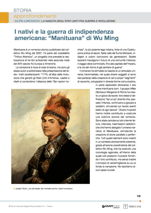I nativi e la guerra di indipendenza americana: "Manituana" di Wu Ming