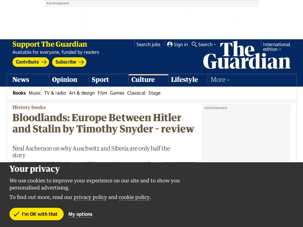 "Bloodlands: Europe Between Hitler and Stalin" di Timothy Snyder