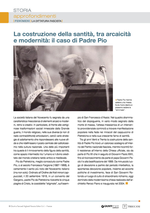 La costruzione della santità, tra arcaicità e modernità: il caso di Padre Pio