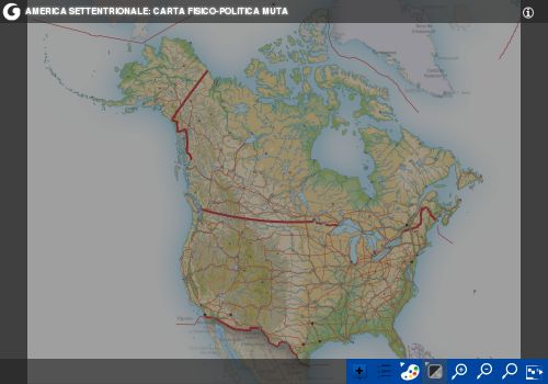 America Settentrionale: carta interattiva
