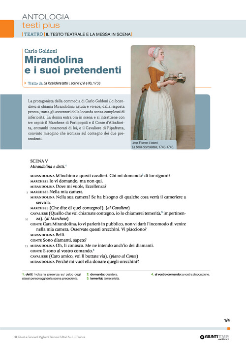 Mirandolina e i suoi pretendenti (C. Goldoni)