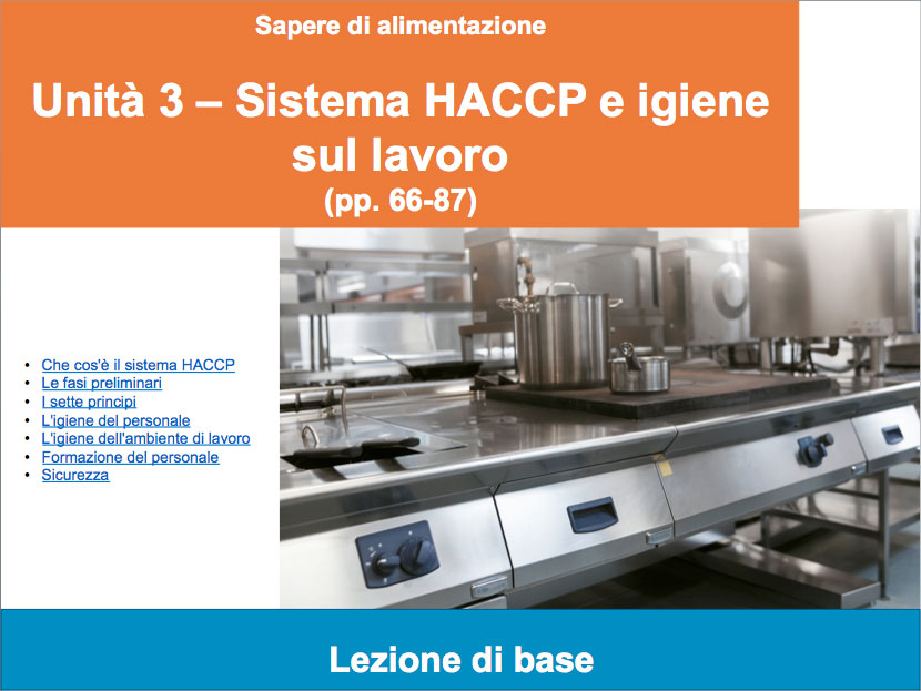 Sistema HACCP e igiene sul lavoro