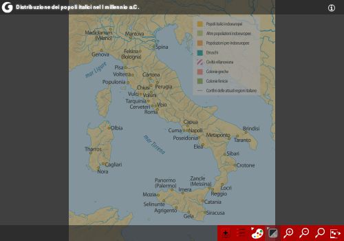 Distribuzione dei popoli italici nel I millennio a.C.