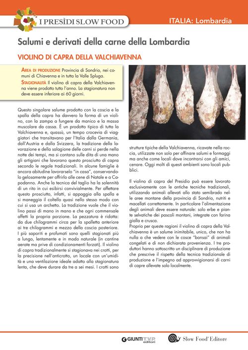 I presìdi Slow Food in Italia: salumi e derivati della carne della Lombardia