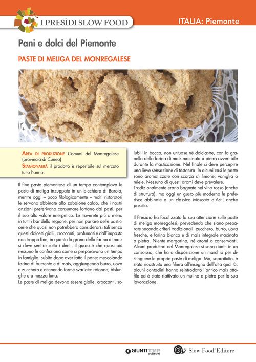 I presìdi Slow Food in Italia: pani, dolci e prodotti da forno del Piemonte
