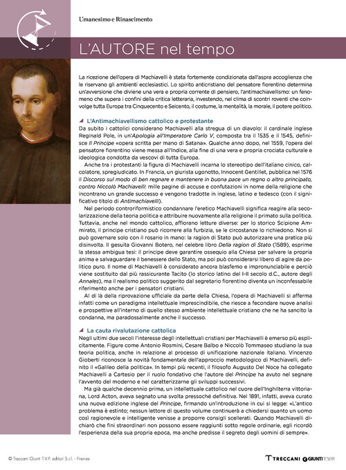 L'autore nel tempo - Niccolò Machiavelli