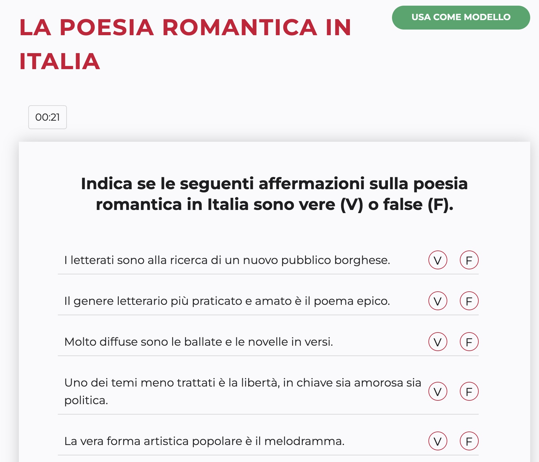 La poesia romantica in Italia