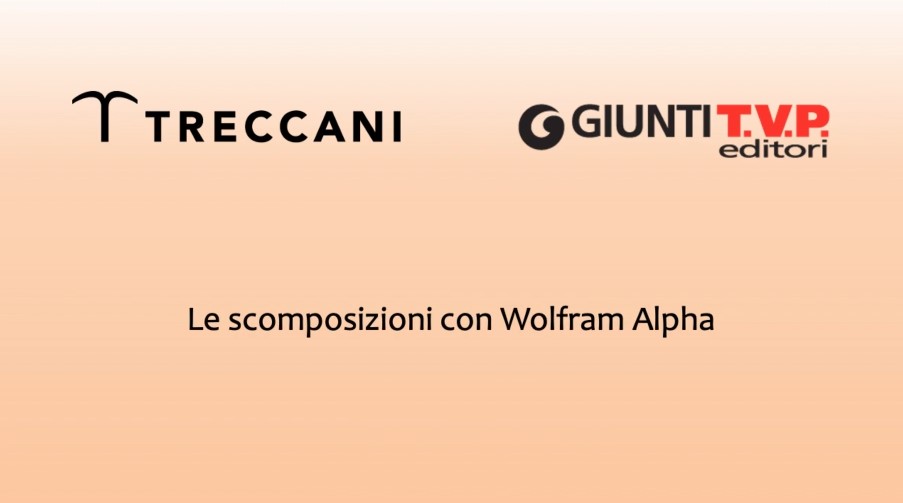 Le scomposizioni con Wolfram Alpha