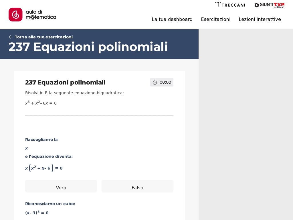 Esercizio 237 - Equazioni polinomiali