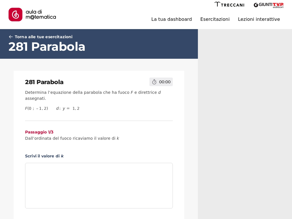 Esercizio 281 - Parabola