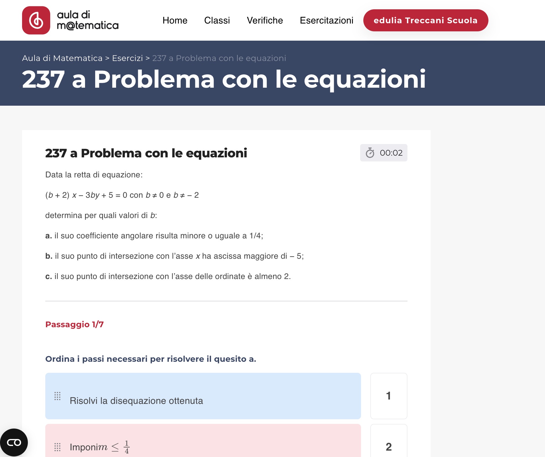 Esercizio 237a - Problema con le equazioni