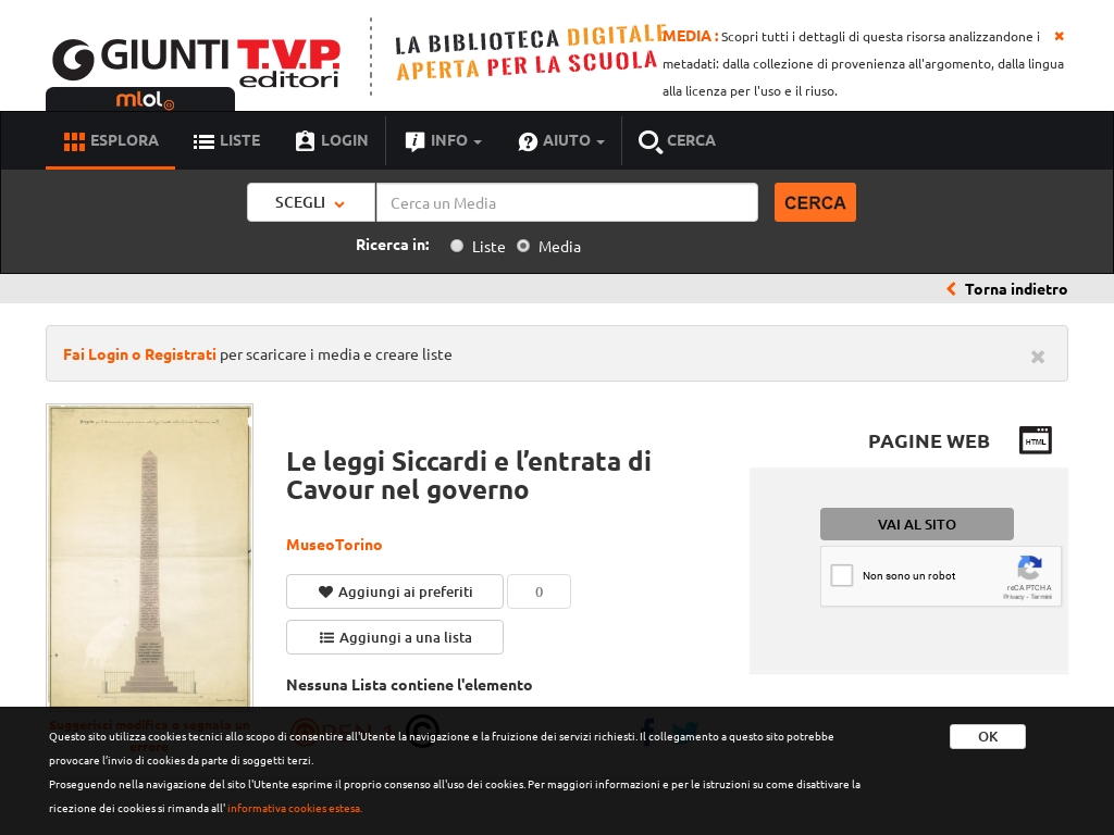 Le leggi Siccardi e l’entrata di Cavour nel governo