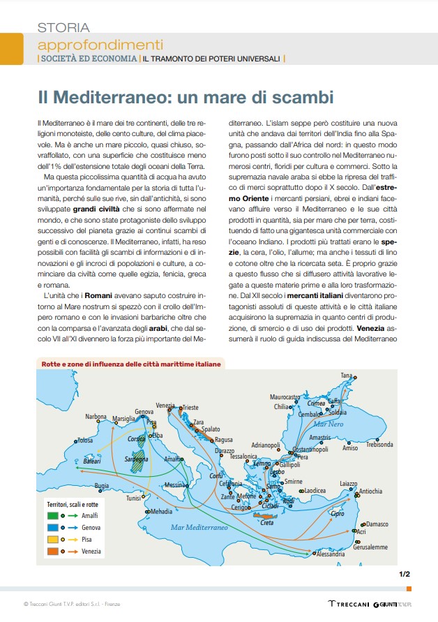 Il Mediterraneo: un mare di scambi