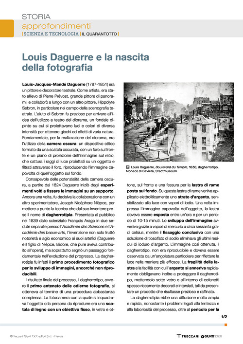 Louis Daguerre e la nascita della fotografia