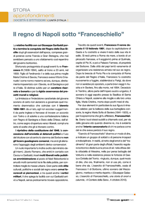 Il regno di Napoli sotto "Franceschiello"