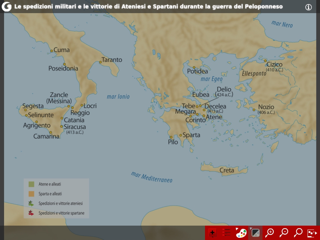 Le spedizioni militari e le vittorie di Ateniesi e Spartani durante la guerra del Peloponneso