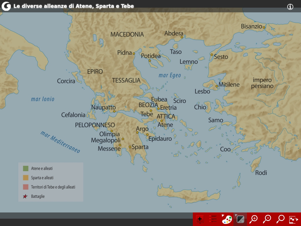 Le diverse alleanze di Atene, Sparta e Tebe